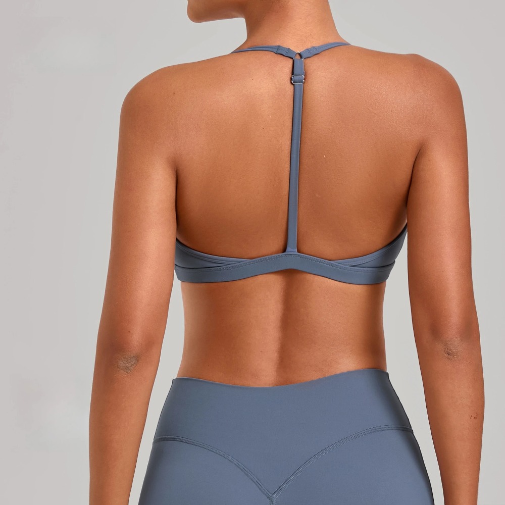 Sports Bra Racerback - Gym Workout Fitness Top Verstellbarer Riemen
